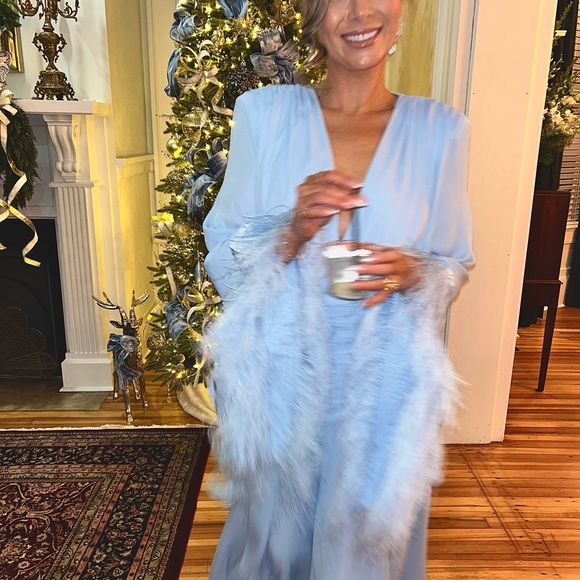Bronx and Banco Light Blue Long Sleeve Dress - Picture 7 of 8